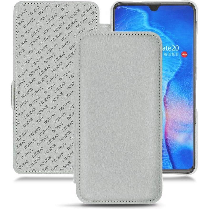 Noreve Lederschutzhülle horizontal (Huawei Mate 20), Smartphone Hülle, Grau