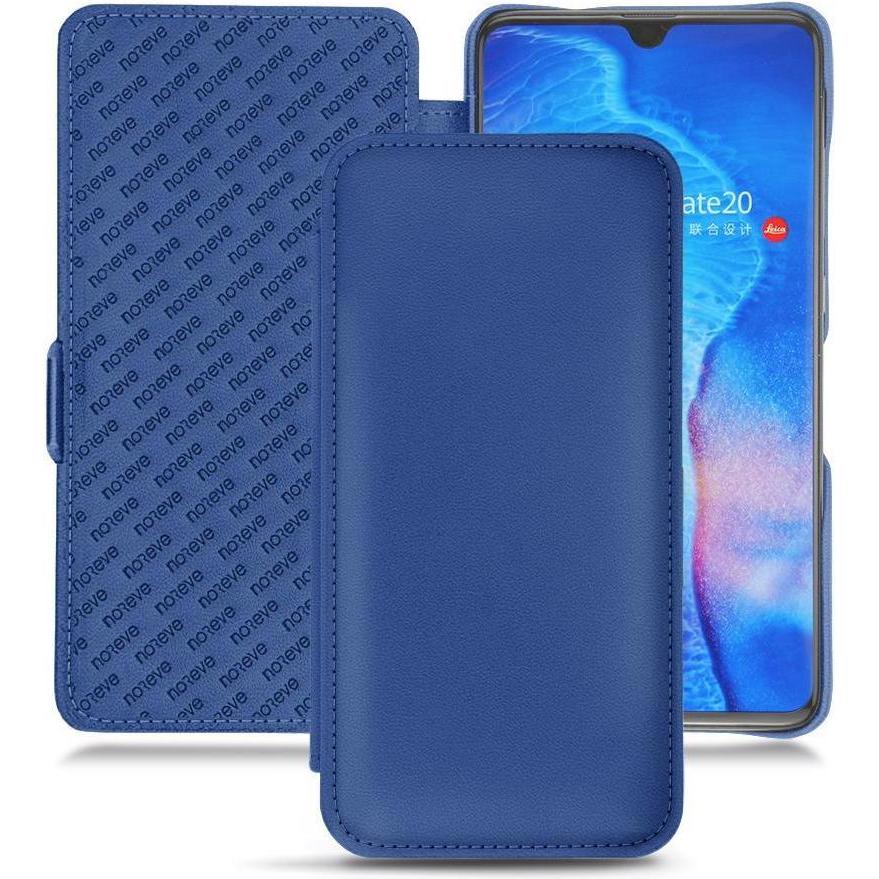 Noreve Lederschutzhülle horizontal (Huawei Mate 20), Smartphone Hülle, Blau