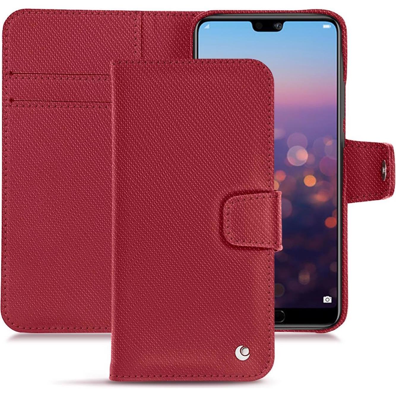 Thumbnail - Noreve Lederschutzhülle Wallet (Huawei P20), Smartphone Hülle, Rot