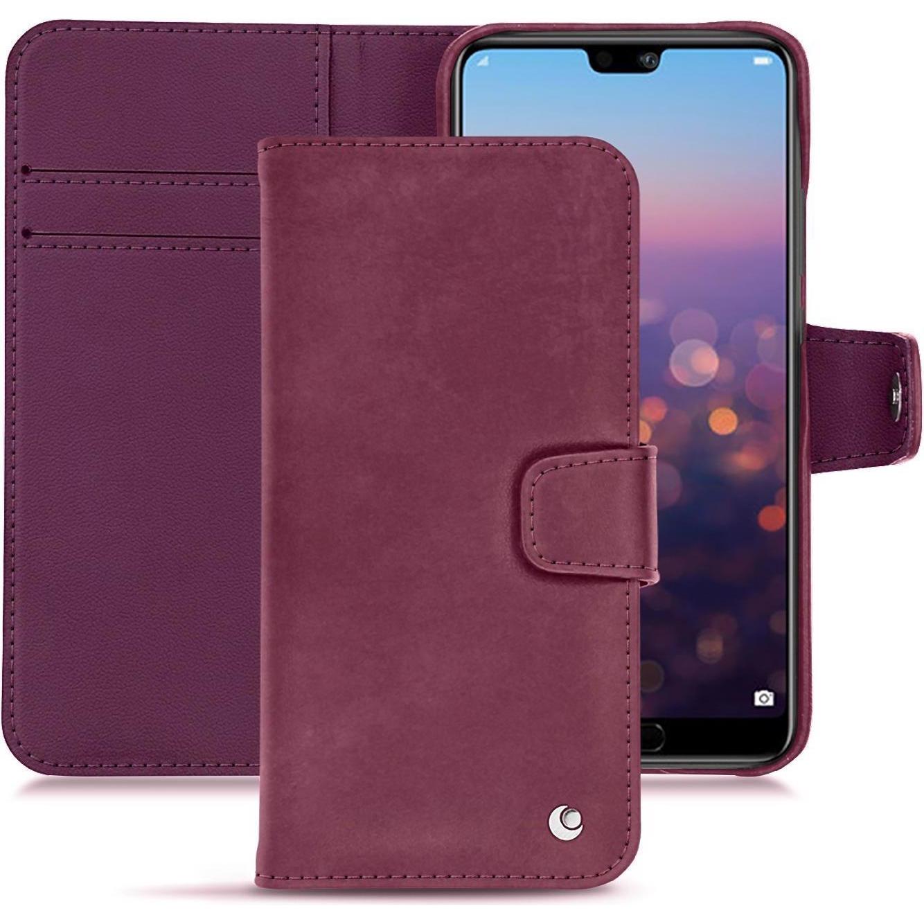 Noreve Lederschutzhülle Wallet (Huawei P20 Pro), Smartphone Hülle, Violett