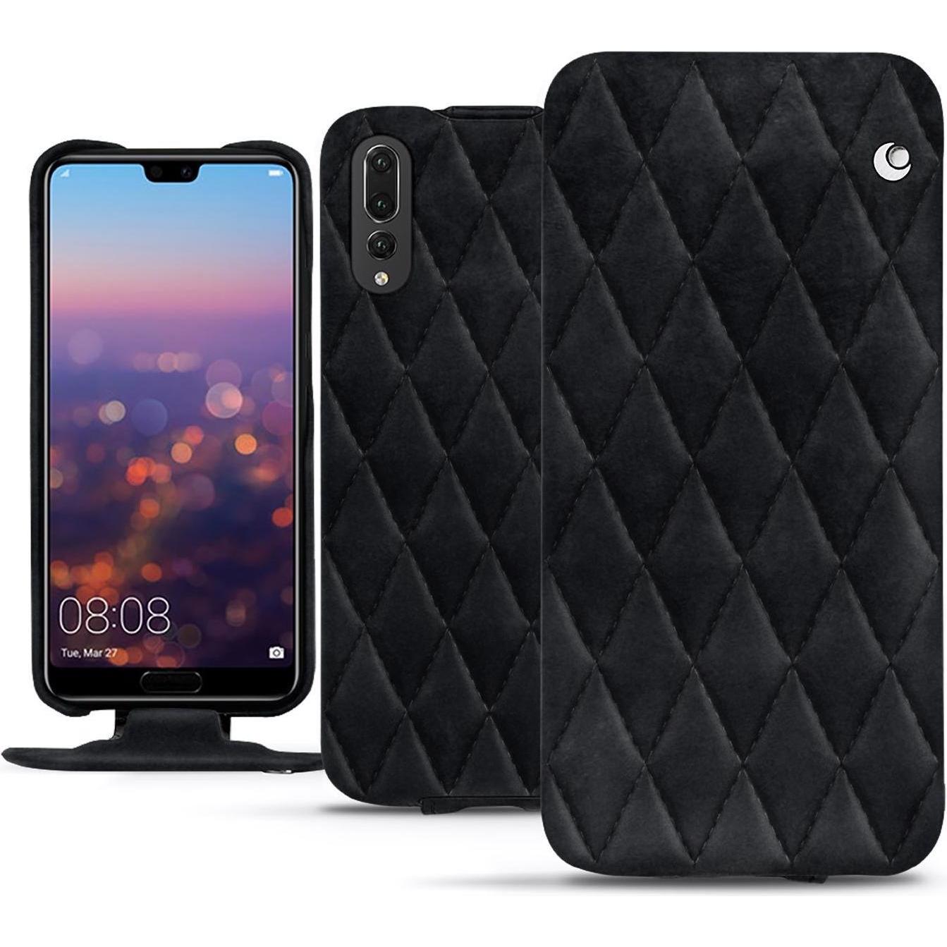 Noreve Lederschutzhülle vertikal (Huawei P20 Pro), Smartphone Hülle, Schwarz