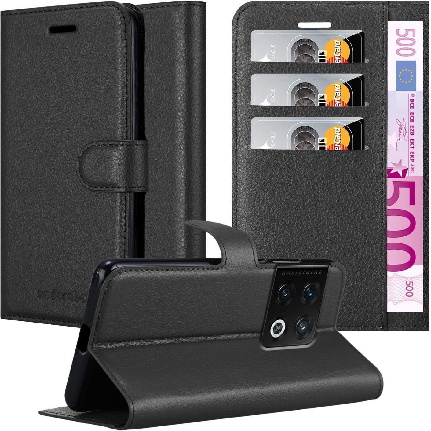 Cadorabo Book Stand Hülle für OnePlus 10 PRO 5G (OnePlus 10 Pro 5G), Smartphone Hülle, Schwarz