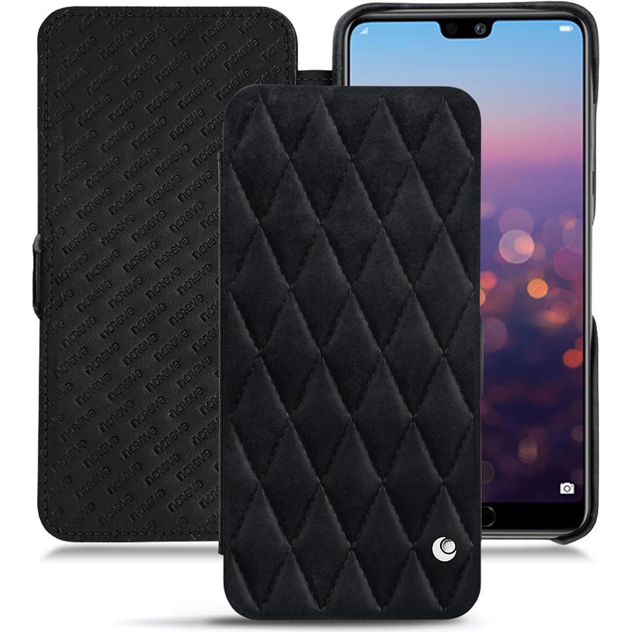 Noreve Lederschutzhülle horizontal (Huawei P20 Pro), Smartphone Hülle, Schwarz