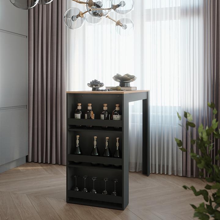 Actual product image Vicco Bar table Repose, Gold power oak/anthracite, 57 x 117 cm