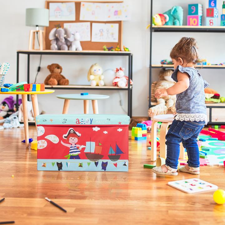 Image du produit Relaxdays Tabouret coffre jouet pouf enfant