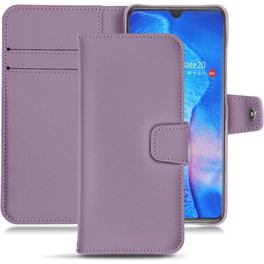Noreve Lederschutzhülle Wallet (Huawei Mate 20), Smartphone Hülle, Violett