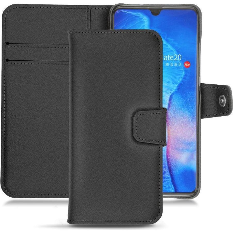 Noreve Lederschutzhülle Wallet (Huawei Mate 20), Smartphone Hülle, Schwarz