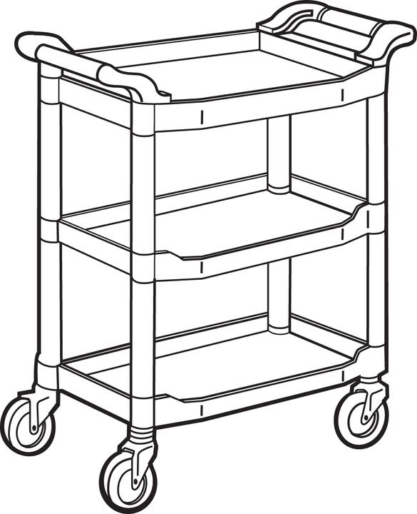 Produktbild Rubbermaid Allzweck-Servierwagen (90 kg, 3)