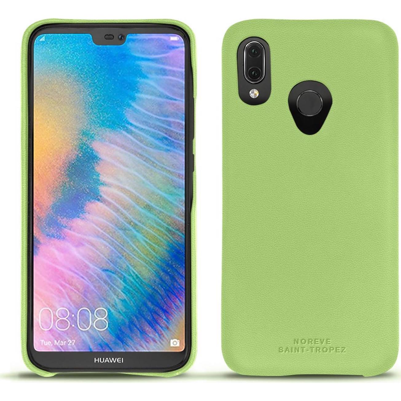 Noreve Lederschutzhülle (Huawei P20 Lite), Smartphone Hülle, Grün