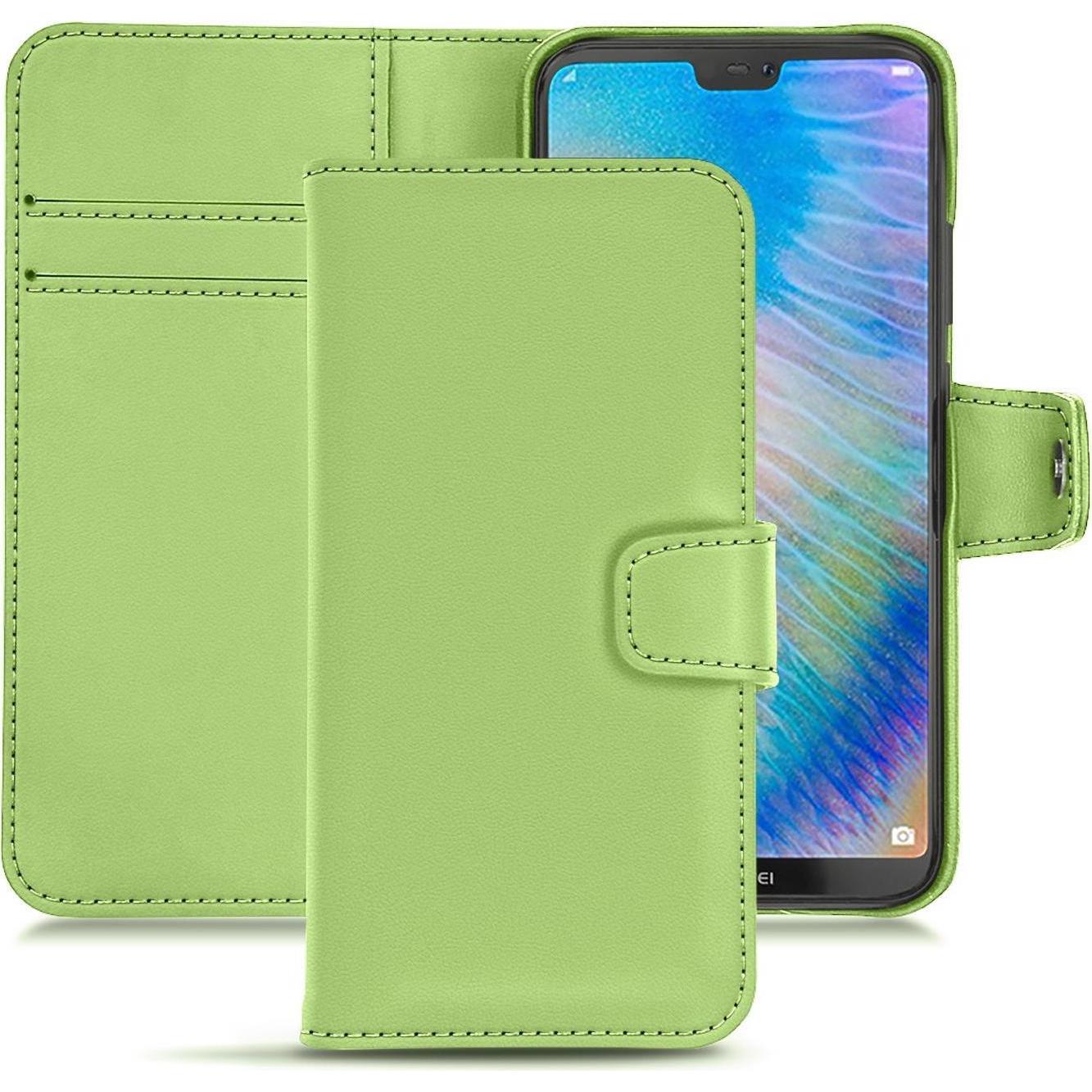 Noreve Lederschutzhülle Wallet (Huawei P20 Lite), Smartphone Hülle, Grün