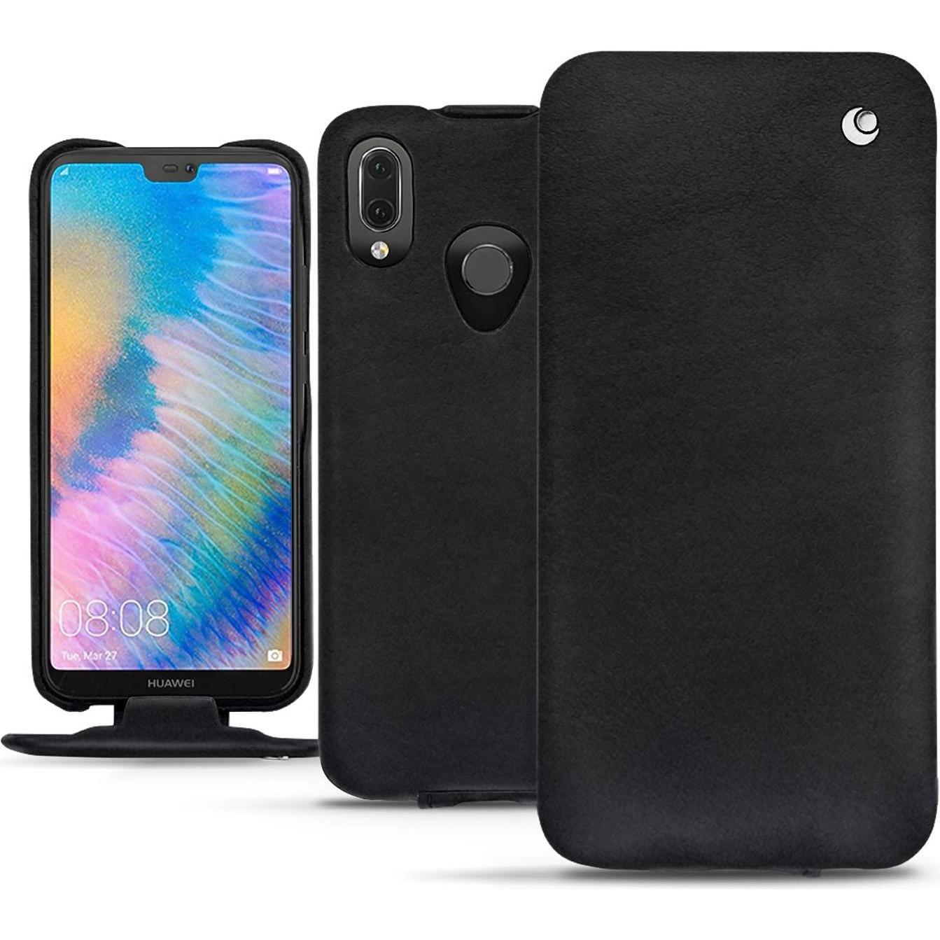 Noreve Lederschutzhülle vertikal (Huawei P20 Lite), Smartphone Hülle, Schwarz