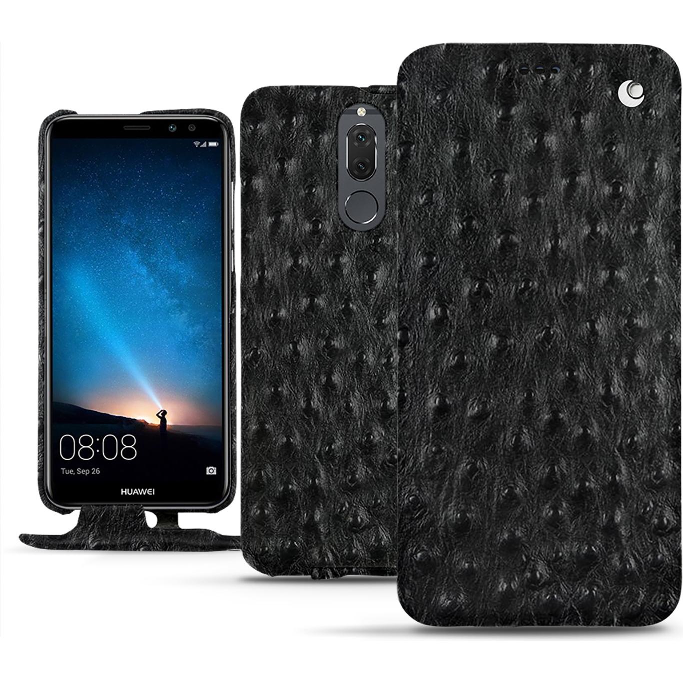 Noreve Lederschutzhülle vertikal (Huawei Mate 10 Lite), Smartphone Hülle, Schwarz