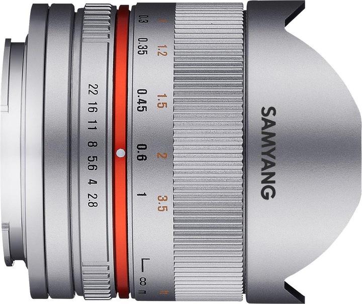 Produktbild Samyang 8mm f/2.8 II - Fujifilm X (Silver) (Fujinon XF, APS-C / DX)
