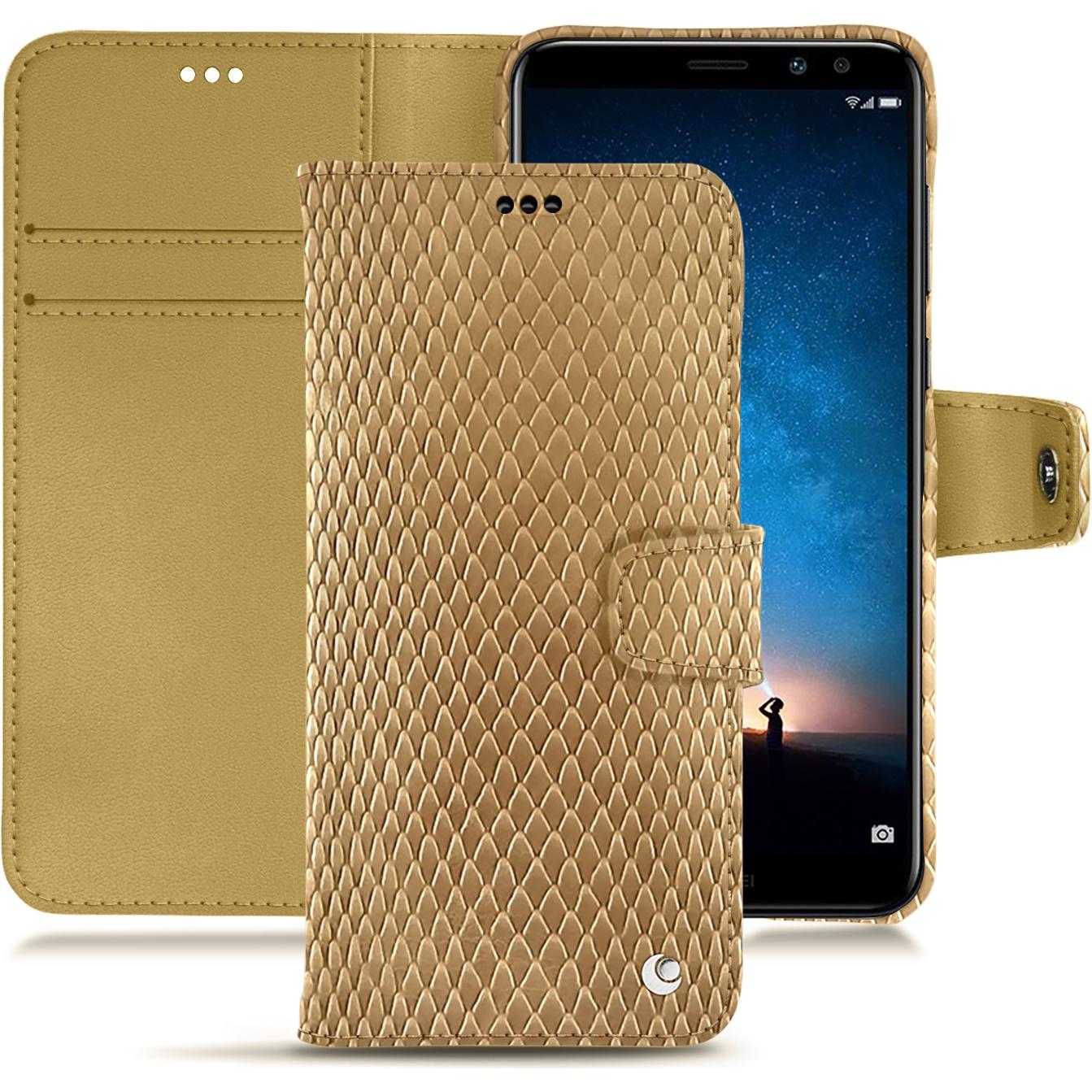 Thumbnail - Noreve Lederschutzhülle Wallet (Huawei Mate 10 Lite), Smartphone Hülle, Beige