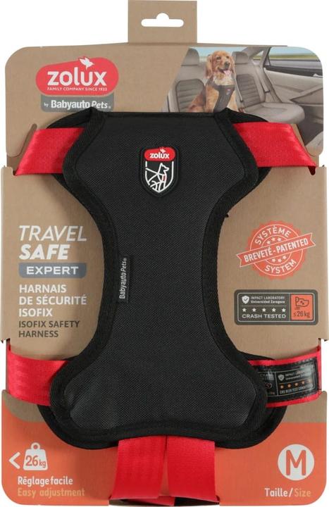 Productafbeelding Zolux Szelki dla psa TRAVEL SAFE M czerwone (Hond)