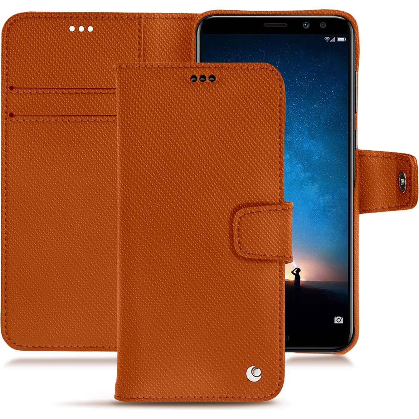 Thumbnail - Noreve Lederschutzhülle (Huawei Mate 10 Lite), Smartphone Hülle, Orange
