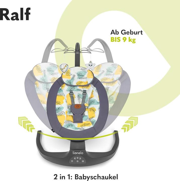 Actual product image Lionelo 2-in-1 Babywippe Ralf