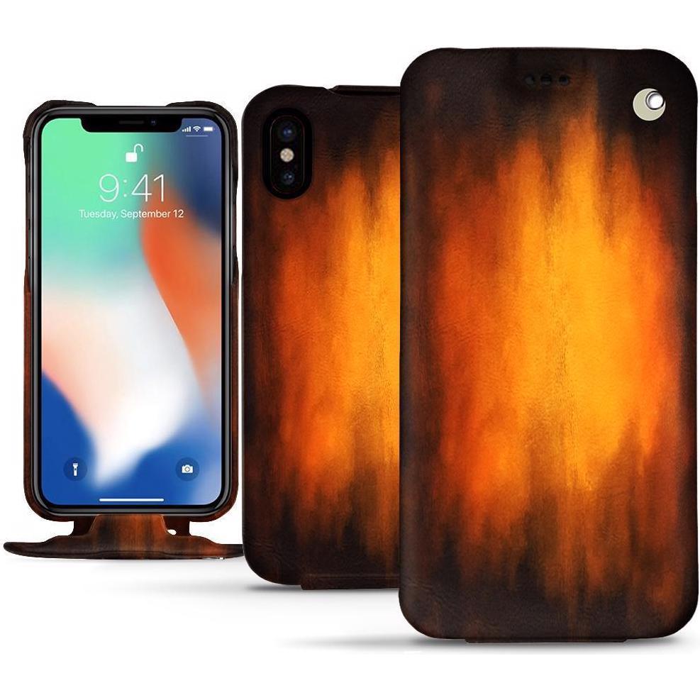 Thumbnail - Noreve Lederschutzhülle vertikal (Apple iPhone XS Max), Smartphone Hülle, Violett