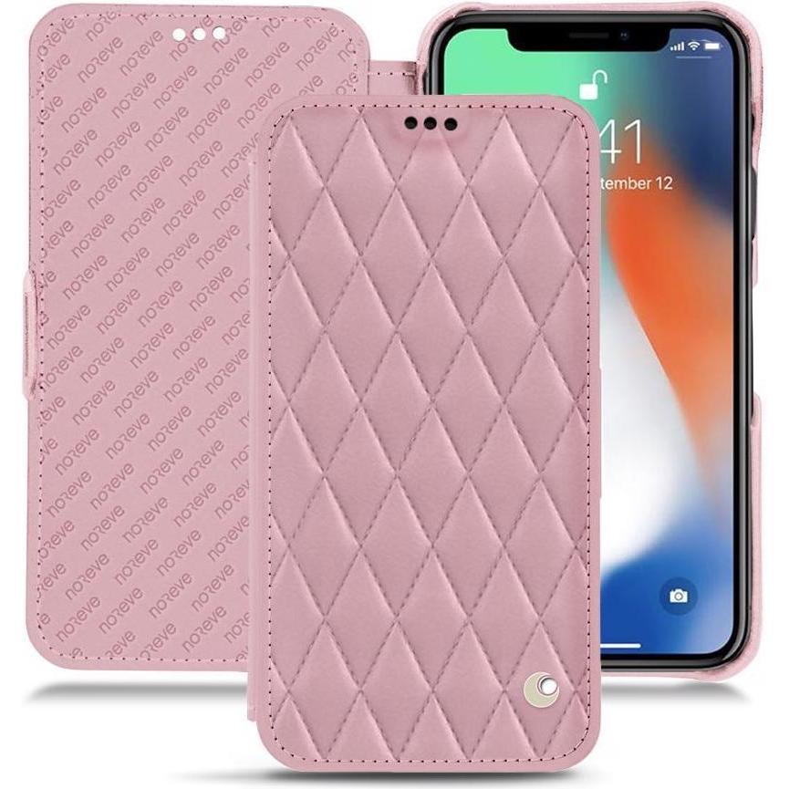 Thumbnail - Noreve Lederschutzhülle horizontal (Apple iPhone XS Max), Smartphone Hülle, Rosa