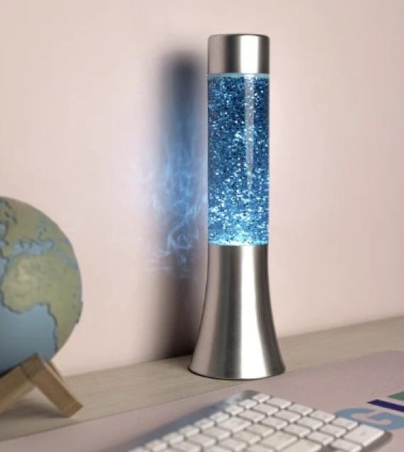 Image du produit Fisura Mini lampe à plasma paillettes bleues