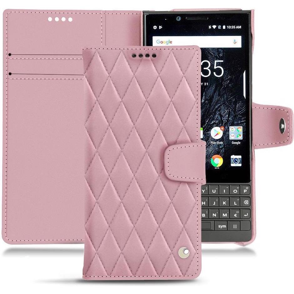 Thumbnail - Noreve Lederschutzhülle Wallet (Blackberry KEY2), Smartphone Hülle, Rosa
