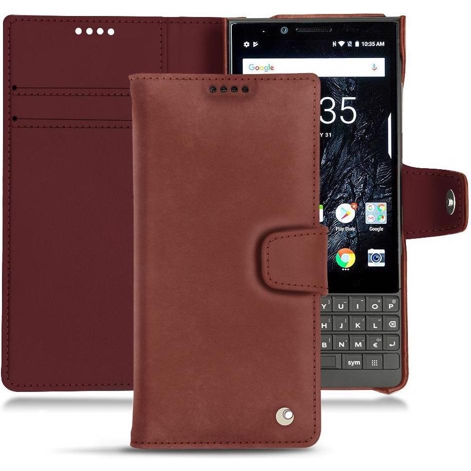 Thumbnail - Noreve Lederschutzhülle Wallet (Blackberry KEY2), Smartphone Hülle, Rot