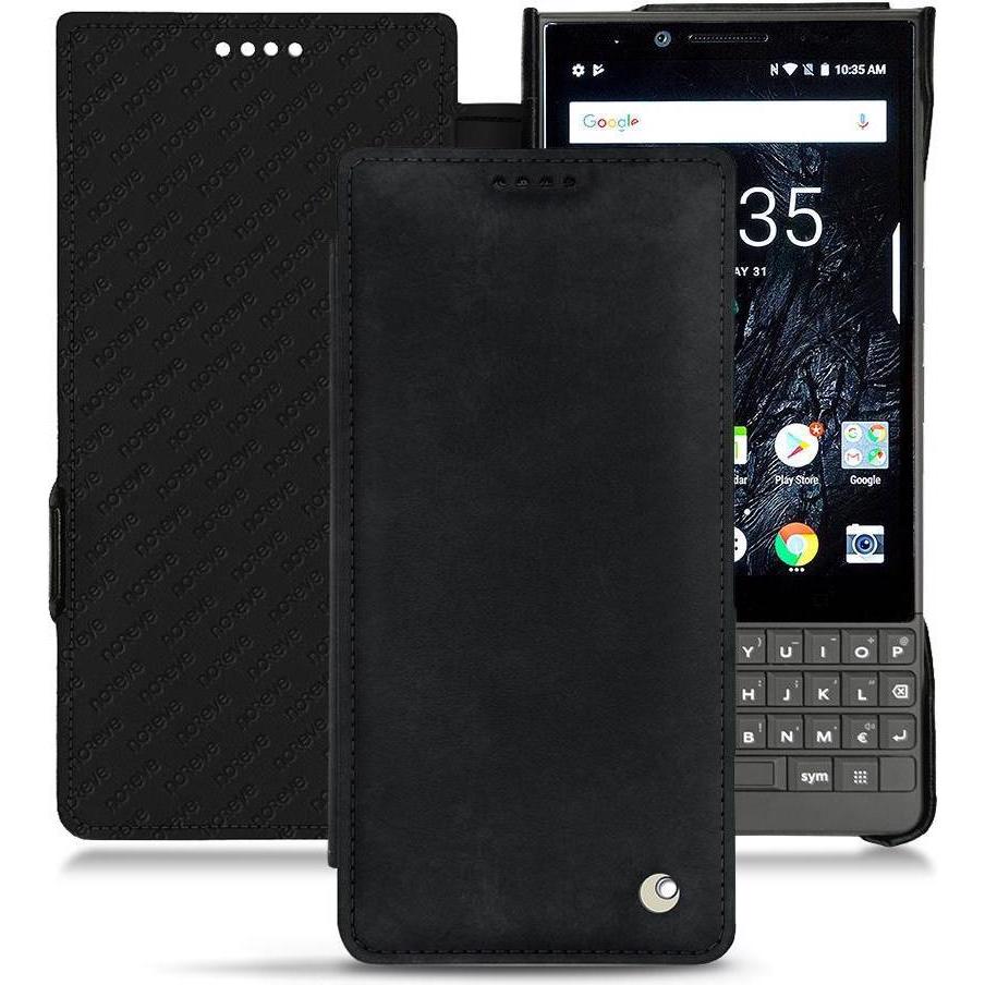 Noreve Lederschutzhülle horizontal (Blackberry KEY2), Smartphone Hülle, Schwarz