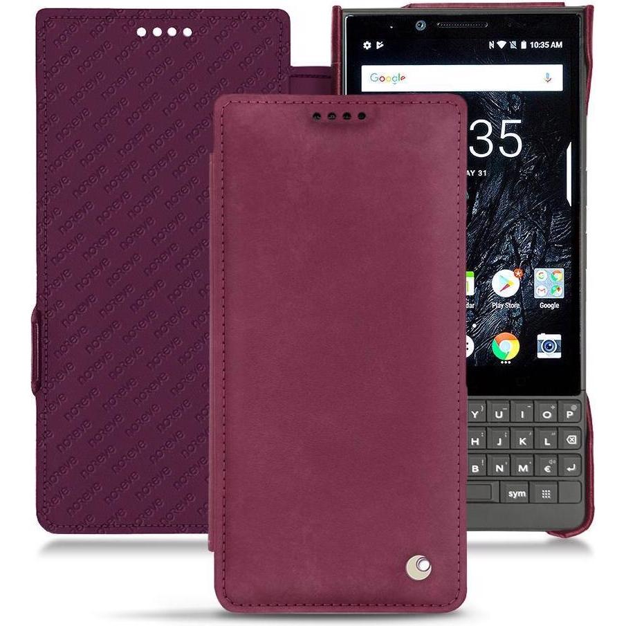 Noreve Lederschutzhülle horizontal (Blackberry KEY2), Smartphone Hülle, Violett