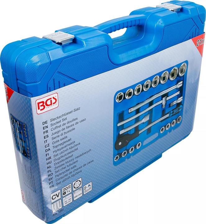 Actual product image BGS Socket Set | 20 mm (3/4") Drive | 21 pcs. (3/4")