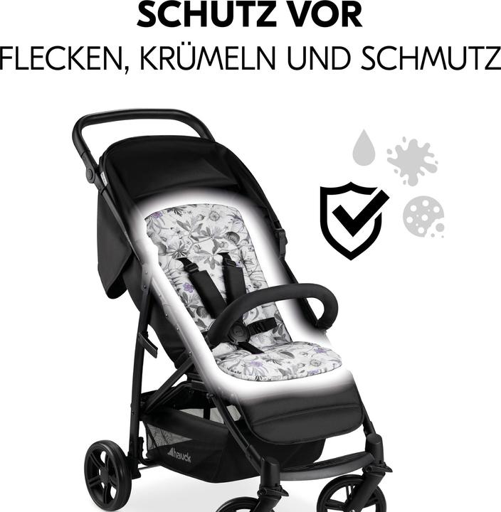 Actual product image Hauck Pushchair Seat liner Floral Grey
