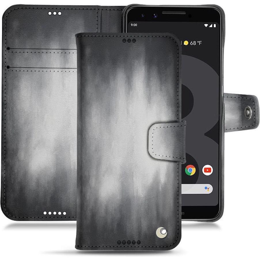 Noreve Lederschutzhülle Wallet (Google Pixel 3 XL), Smartphone Hülle, Grau