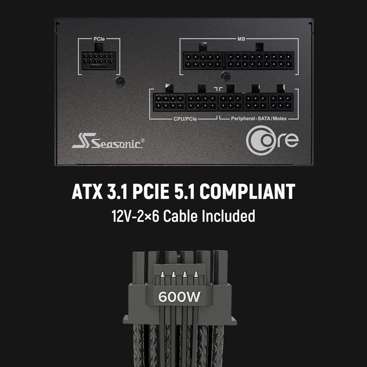 Image du produit Seasonic Core GX-650-V2 ATX3.1 (650 W)