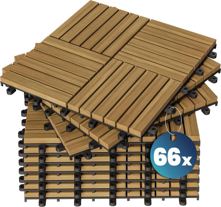 Casaria Holzfliese (66 x, 30 x 30 cm)