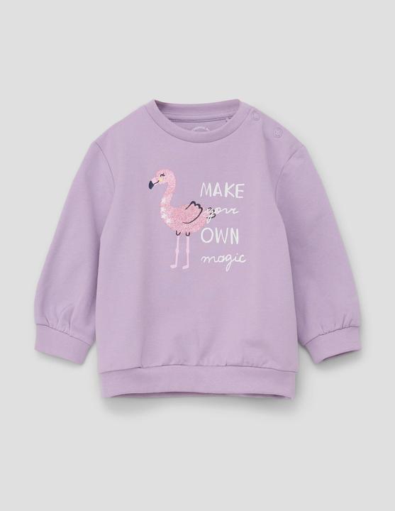 Produktbild s.Oliver Sweatshirt Sweatshirt mit Glitzer-Print (68)