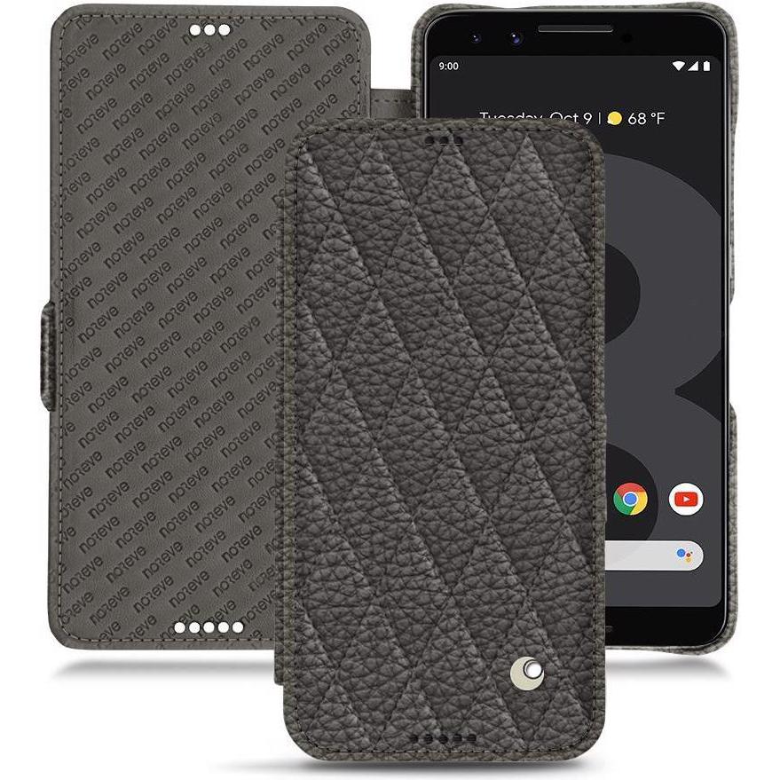 Thumbnail - Noreve Lederschutzhülle horizontal (Google Pixel 3 XL), Smartphone Hülle, Grau