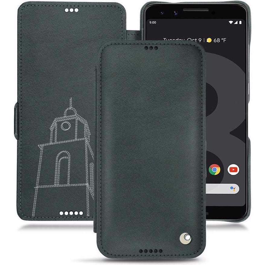 Noreve Lederschutzhülle horizontal (Google Pixel 3 XL), Smartphone Hülle, Blau