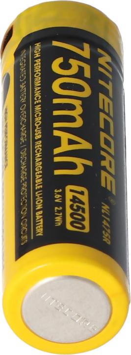 Produktbild Nitecore Li-Ion Akku Typ 14500 - 750mAh - NL1475R