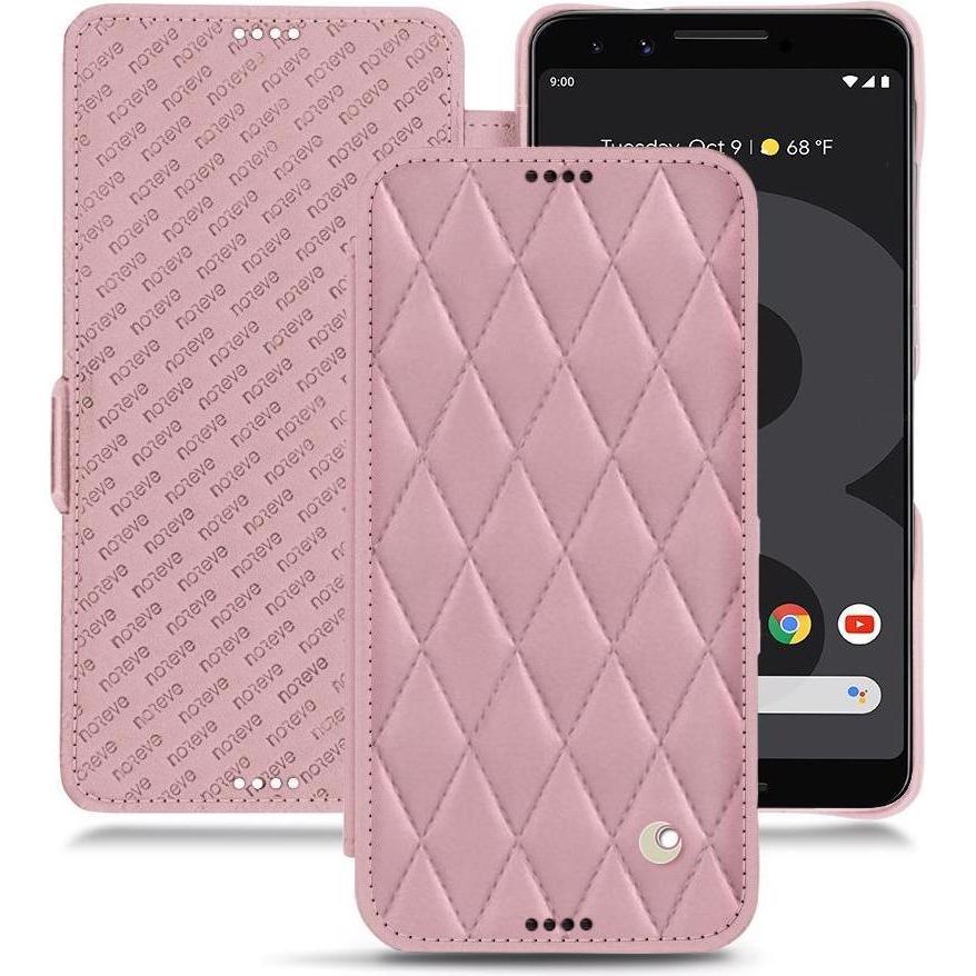 Noreve Lederschutzhülle horizontal (Google Pixel 3), Smartphone Hülle, Rosa