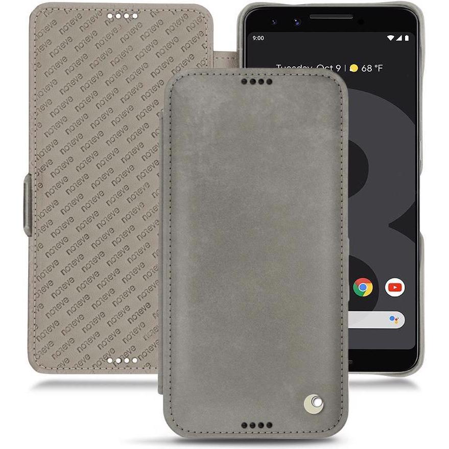 Noreve Lederschutzhülle horizontal (Google Pixel 3), Smartphone Hülle, Grau