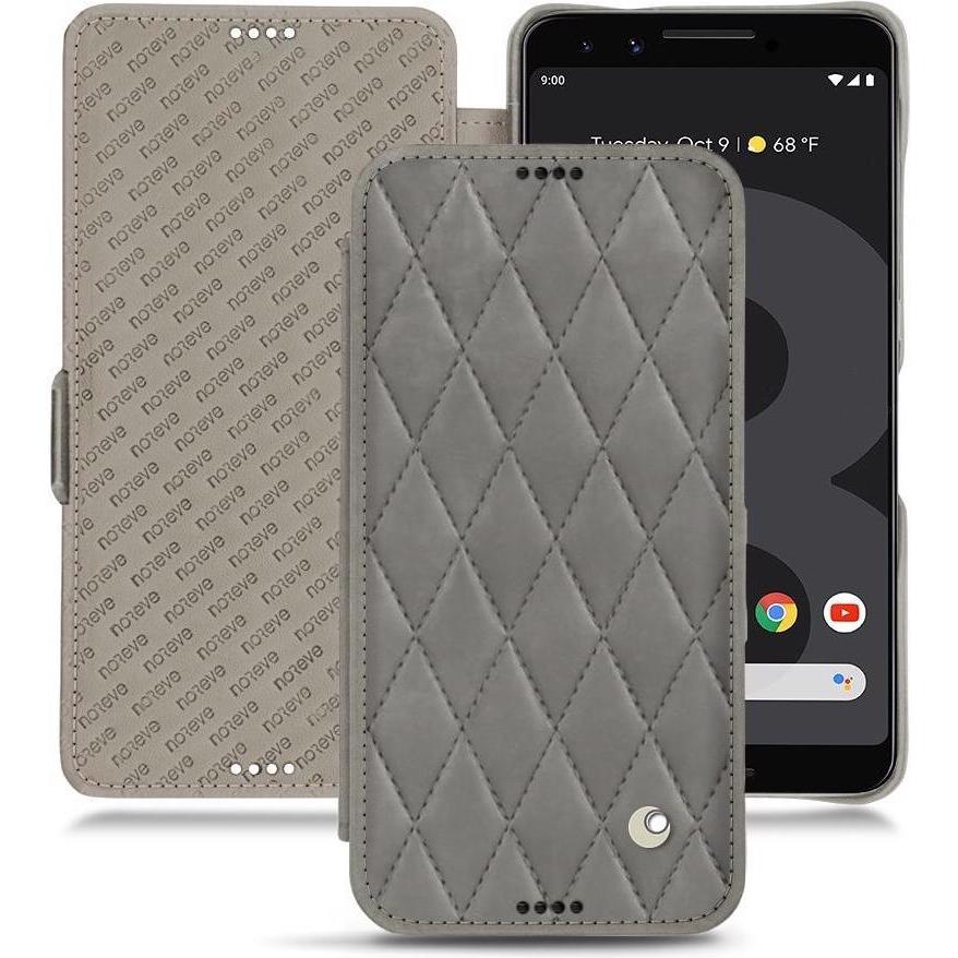 Thumbnail - Noreve Lederschutzhülle horizontal (Google Pixel 3), Smartphone Hülle, Grau