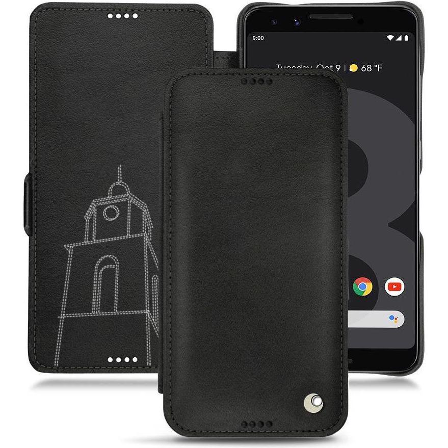 Thumbnail - Noreve Lederschutzhülle horizontal (Google Pixel 3), Smartphone Hülle, Schwarz