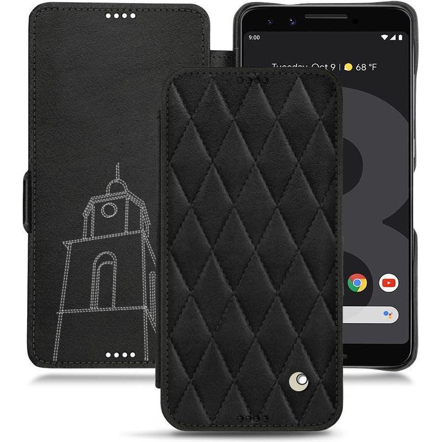 Thumbnail - Noreve Lederschutzhülle horizontal (Google Pixel 3), Smartphone Hülle, Schwarz