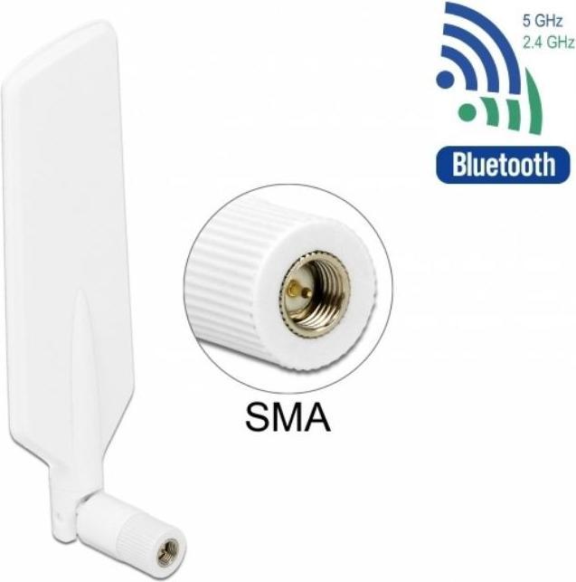 Actual product image Delock LTE/HSPA/GSM antenna, SMA connector, white (GSM)