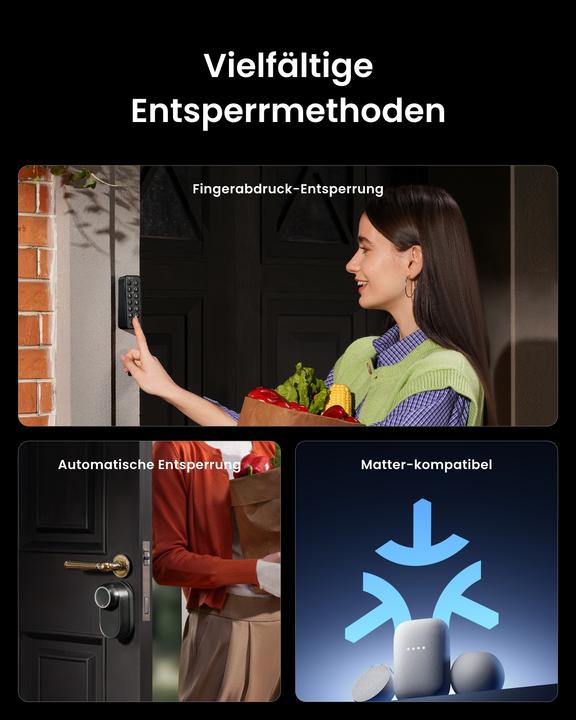 Produktbild SwitchBot Smart Lock Ultra (Fingerabdruck, Smartphone, Elektronische Zahlenkombination)