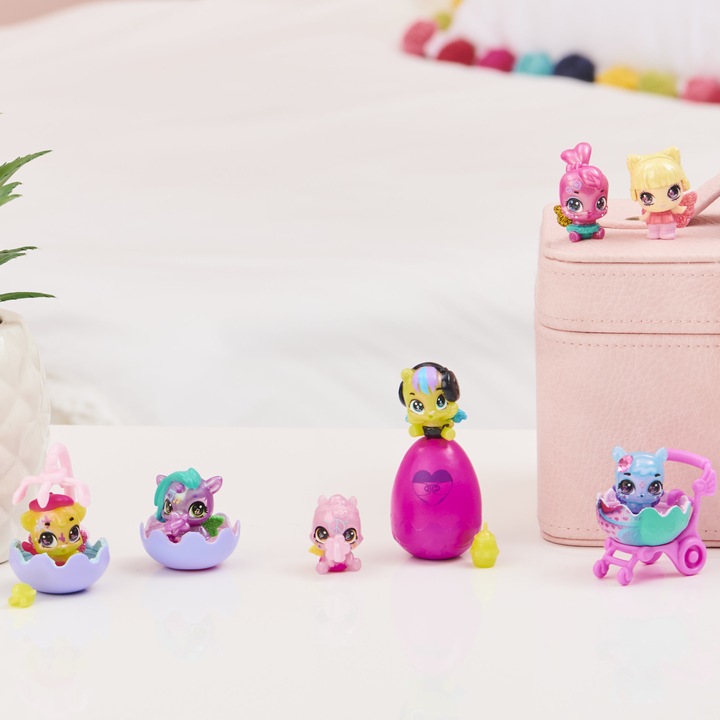 Actual product image Hatchimals CollEGGtibles Shimmer Babies egg carton with 12 collectible figures