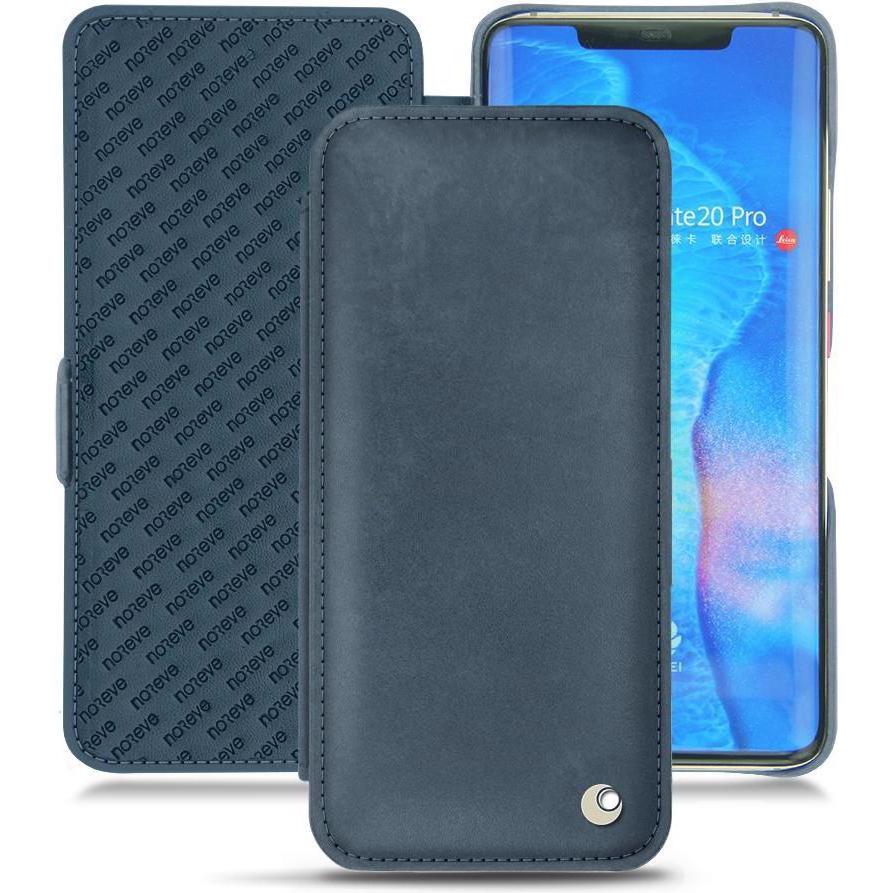 Noreve Lederschutzhülle horizontal (Huawei Mate 20 Pro), Smartphone Hülle, Blau