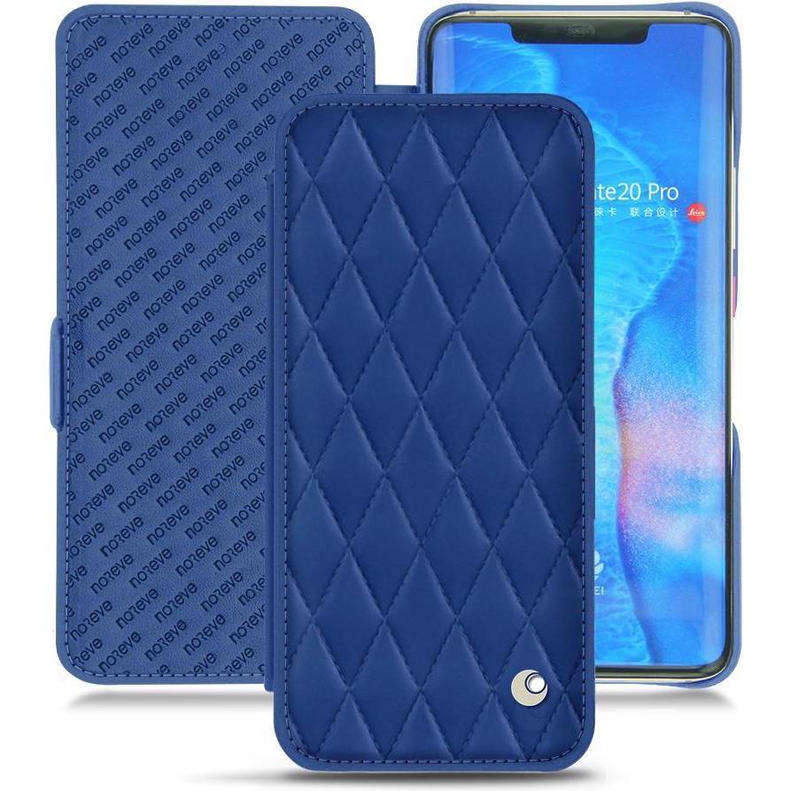 Noreve Lederschutzhülle horizontal (Huawei Mate 20 Pro), Smartphone Hülle, Blau