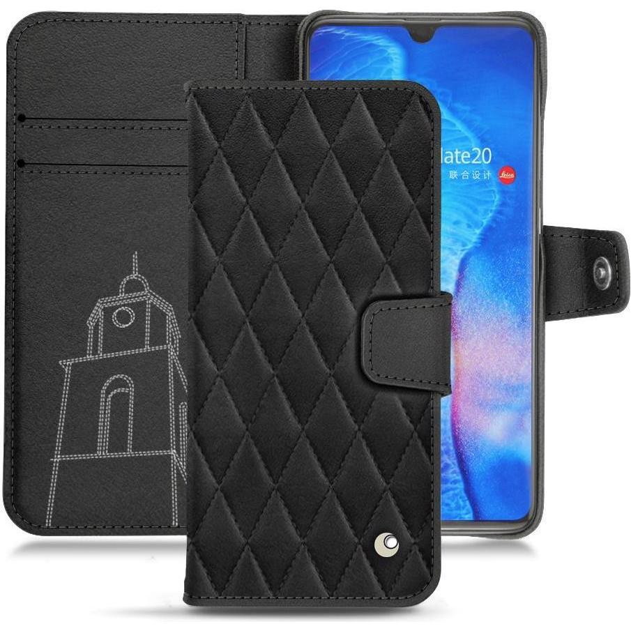 Noreve Lederschutzhülle Wallet (Huawei Mate 20), Smartphone Hülle, Schwarz