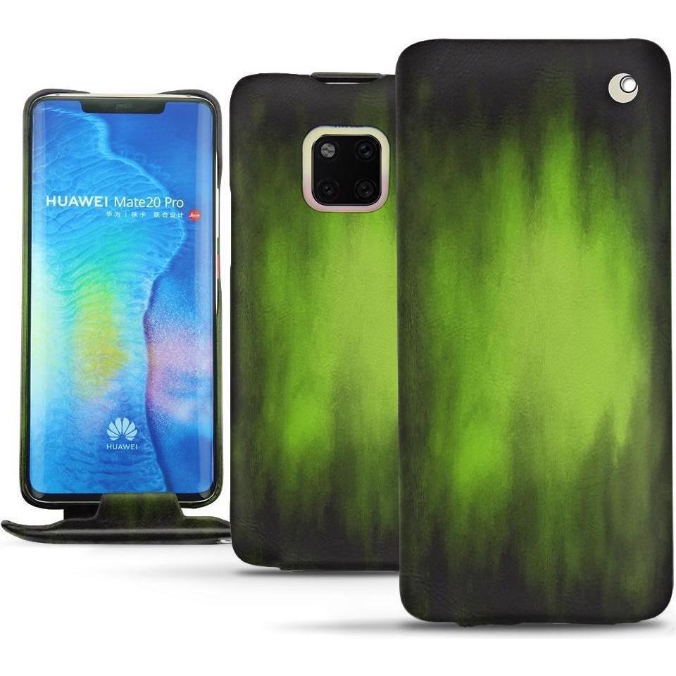 Noreve Lederschutzhülle vertikal (Huawei Mate 20 Pro), Smartphone Hülle, Grün