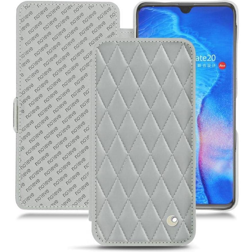 Thumbnail - Noreve Lederschutzhülle horizontal (Huawei Mate 20), Smartphone Hülle, Grau